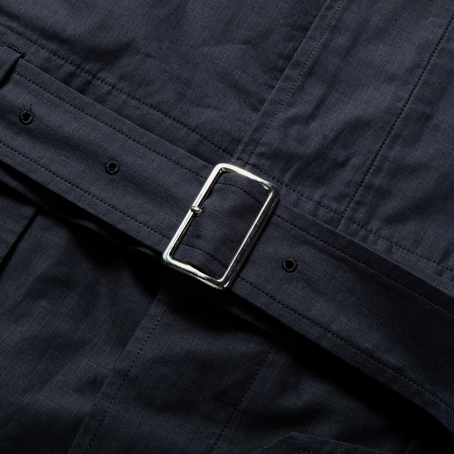 Iridescent Split Over Coat / Navy