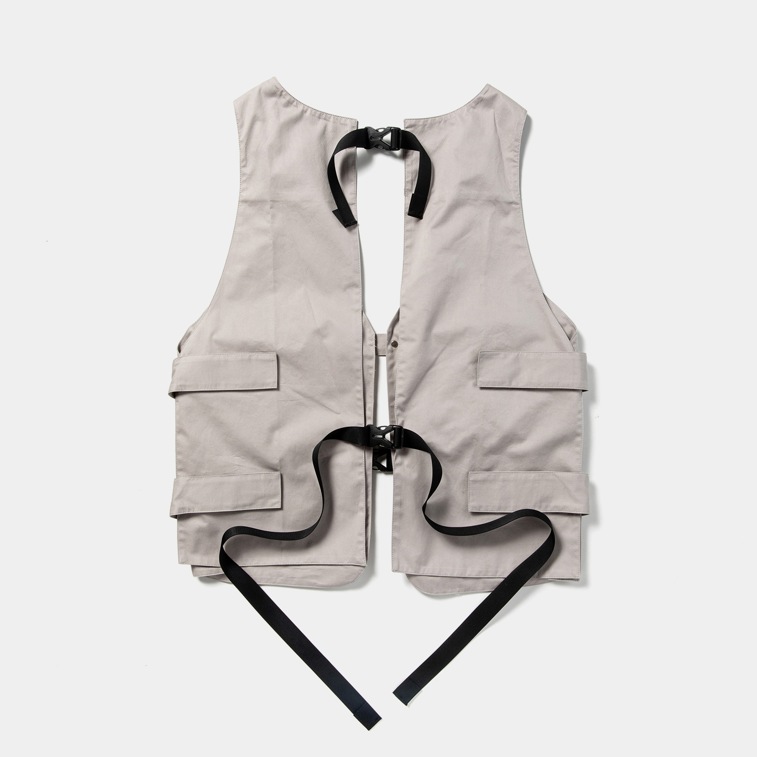 High Density Gabardine Split Vest / Grey