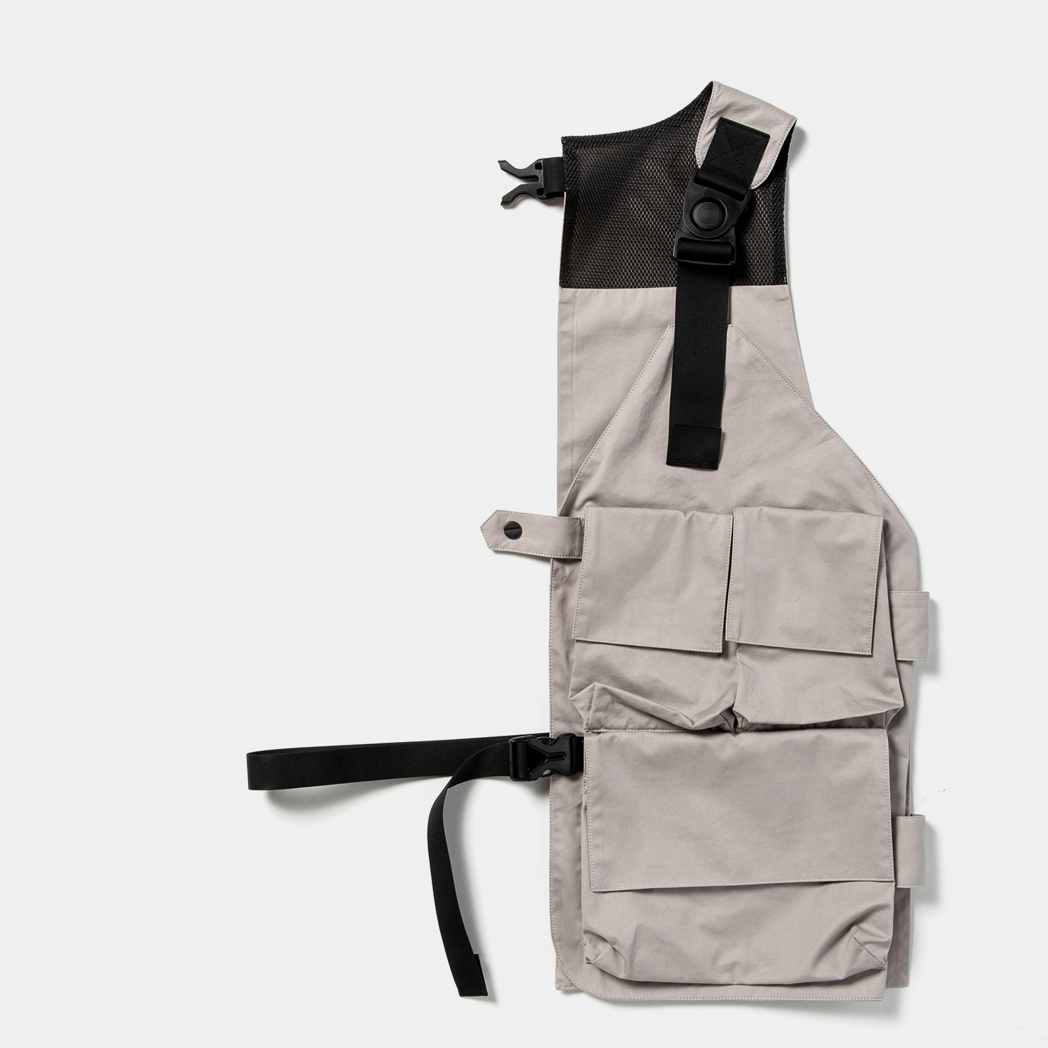 High Density Gabardine Split Vest / Grey