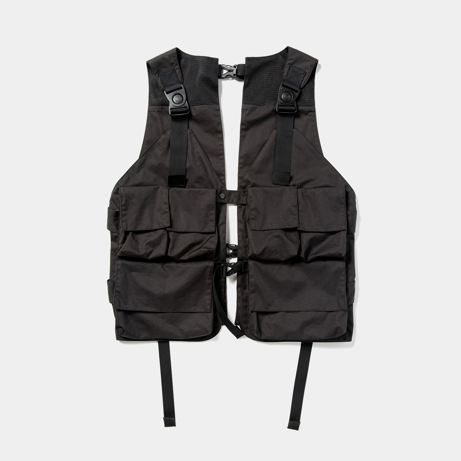 High Density Gabardine Split Vest /Off Black