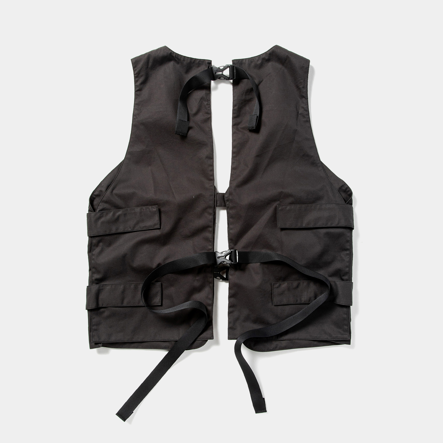 High Density Gabardine Split Vest /Off Black