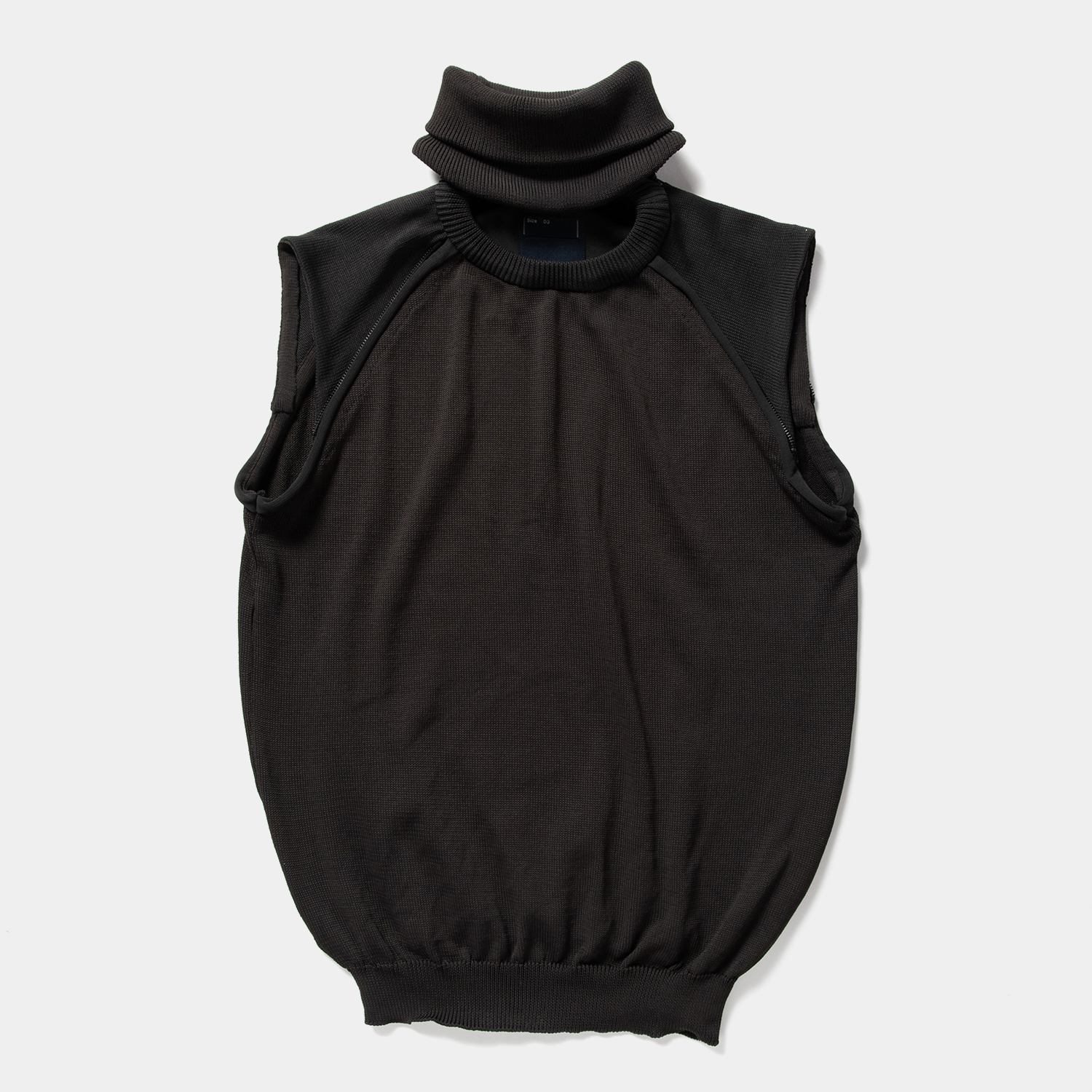 Water-Repellent Detachable Knit  / Charcoal