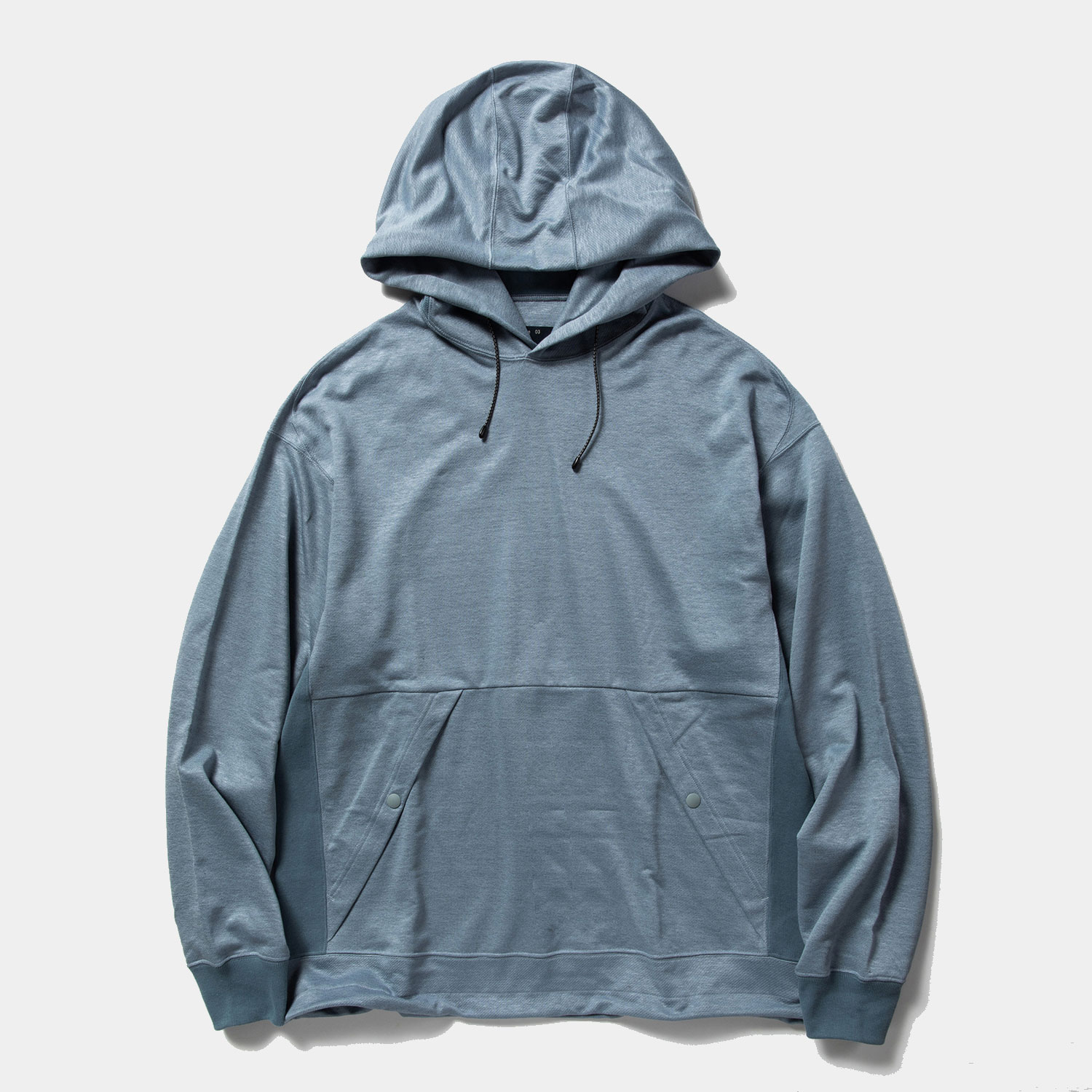 Ice Linen Loopback Hoodie / Sax