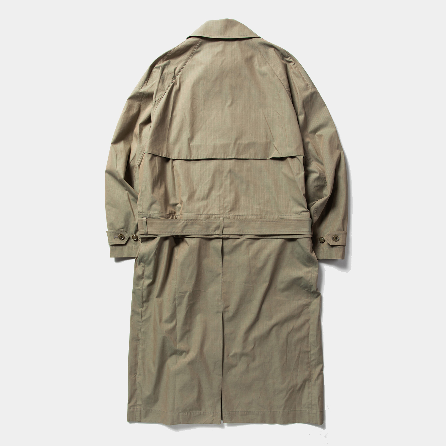 Iridescent Split Over Coat / Khaki