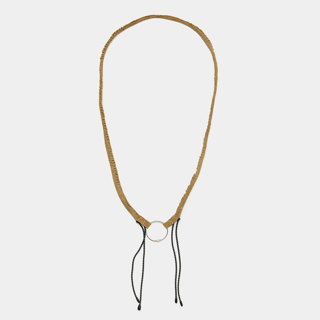Suede Neck Strap Long / Brown