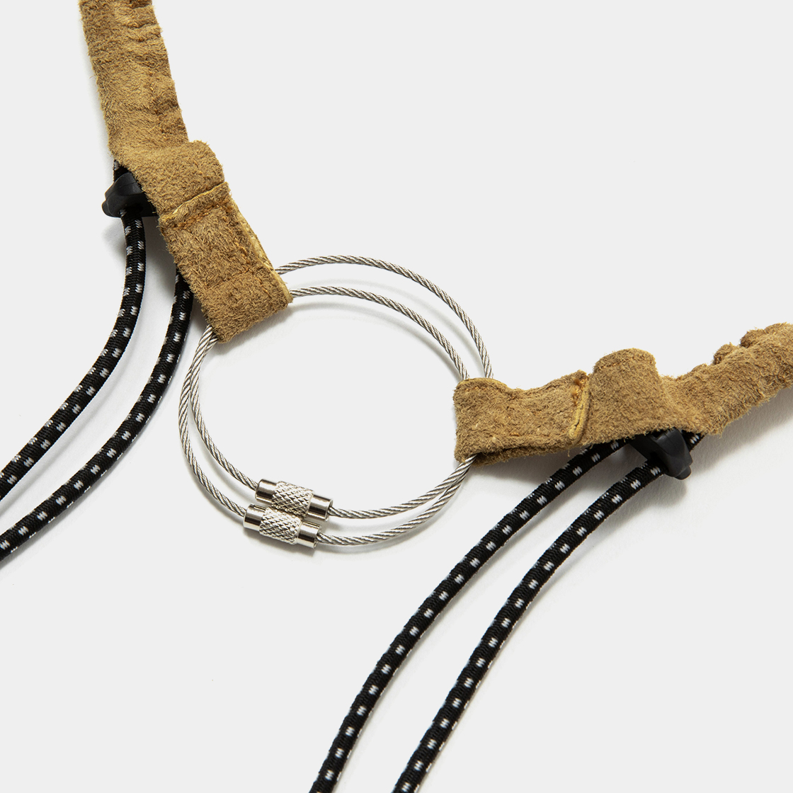 Suede Neck Strap Long / Brown