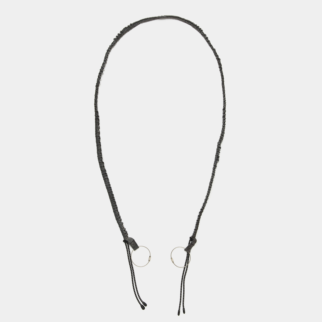 Suede Neck Strap Long / Charcoal
