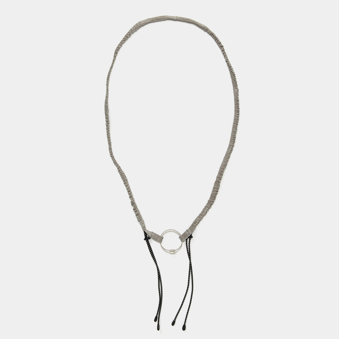 Suede Neck Strap Long / Grey