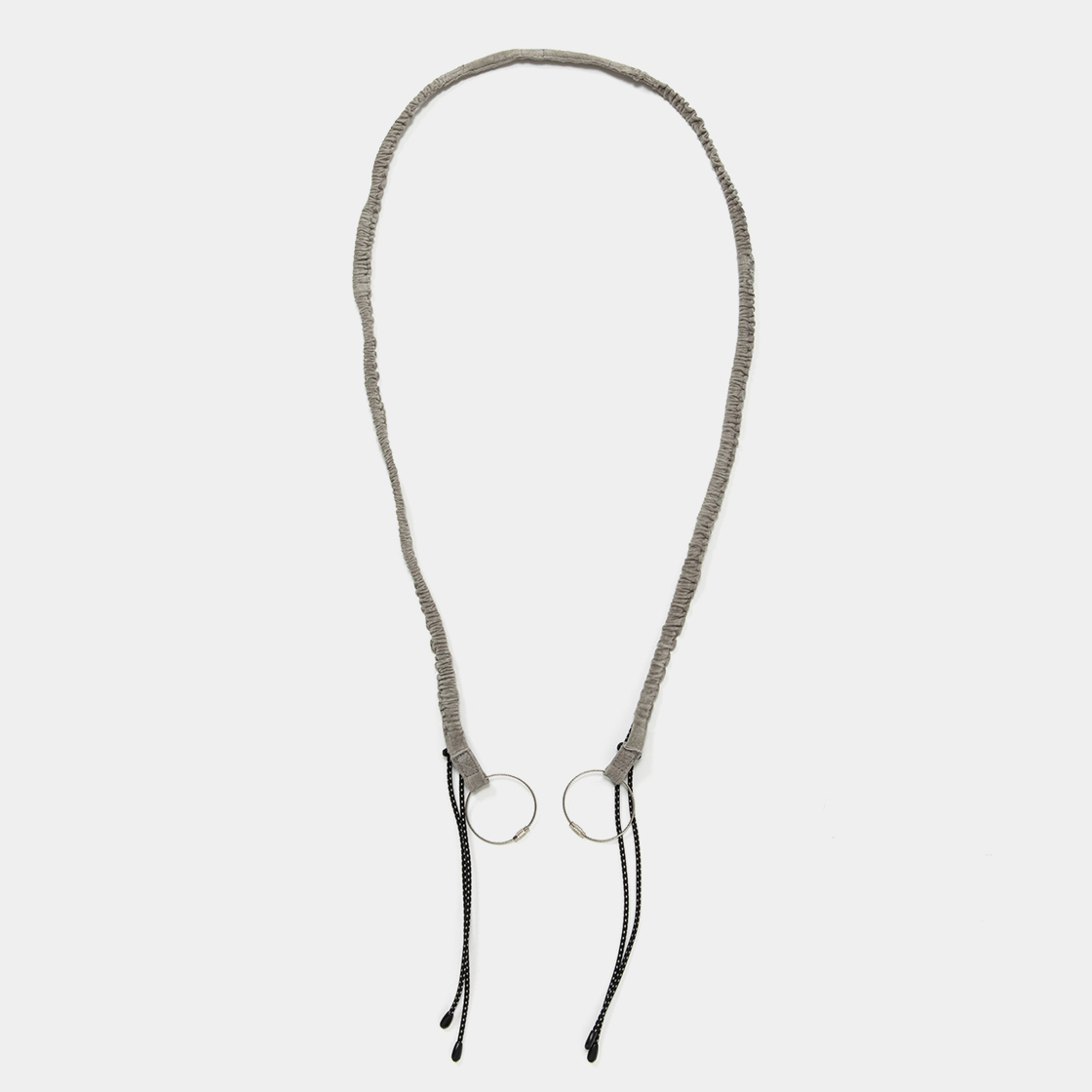 Suede Neck Strap Long / Grey