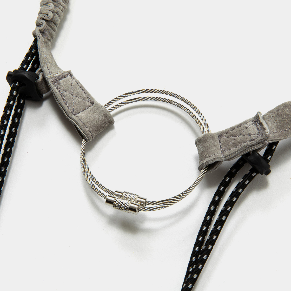 Suede Neck Strap Long / Grey