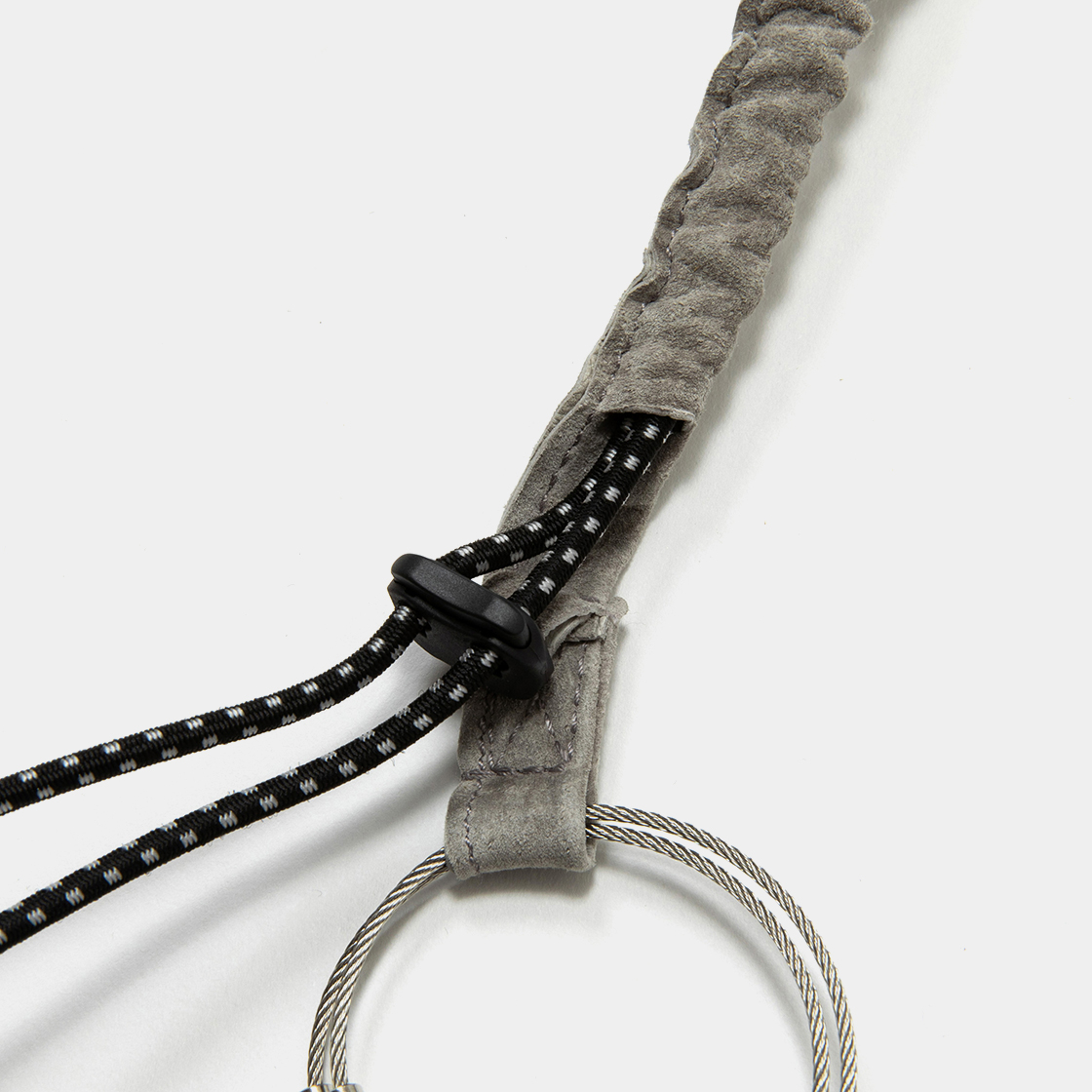 Suede Neck Strap Long / Grey