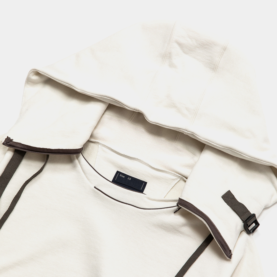 Open Hooded Sweat SH / Off White