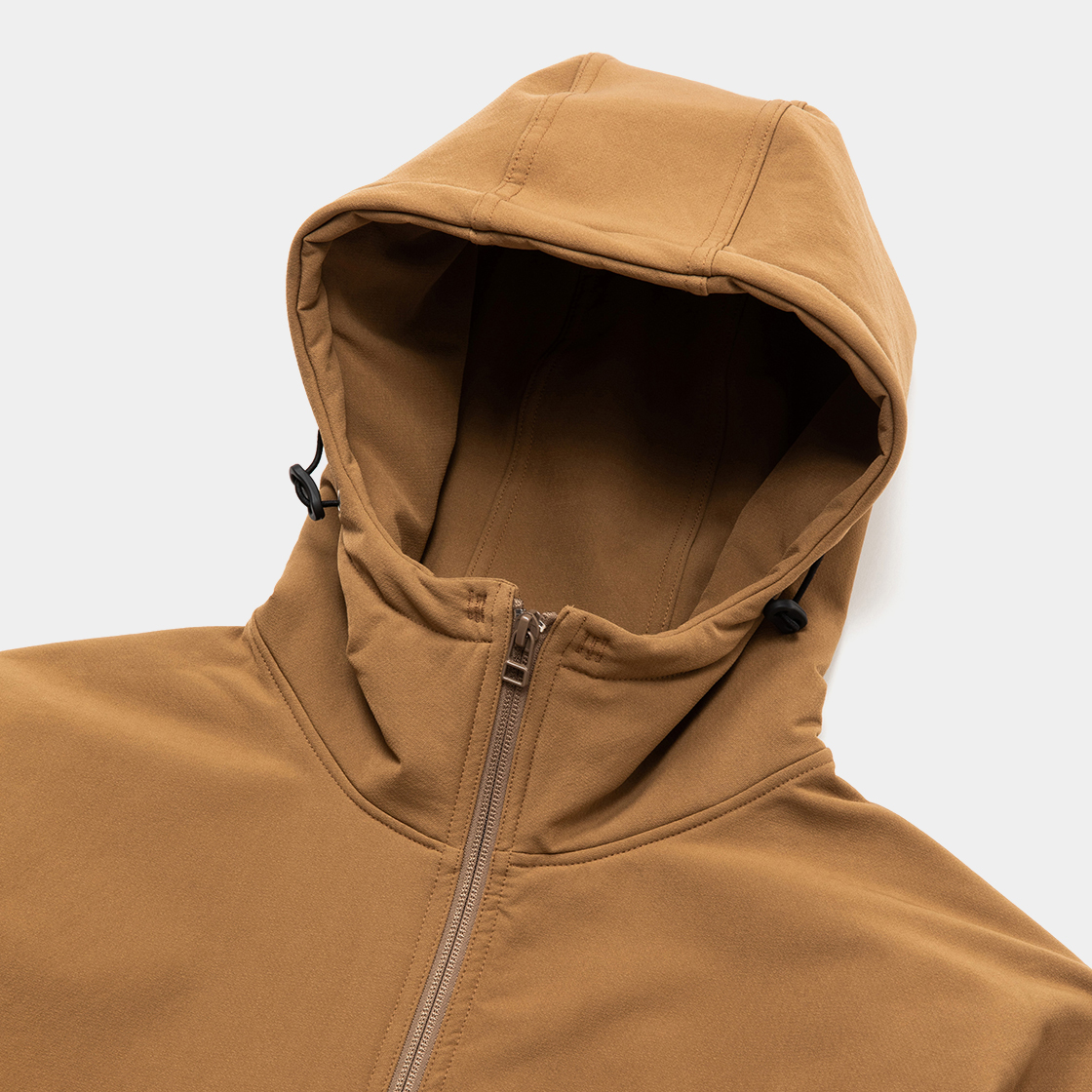 Brushed Lining Jog Hoodie / Coyote