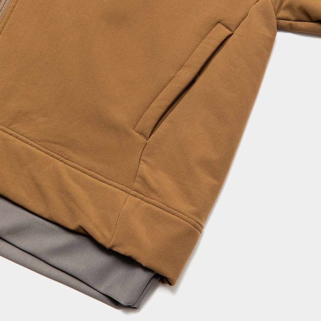 Brushed Lining Jog Hoodie / Coyote