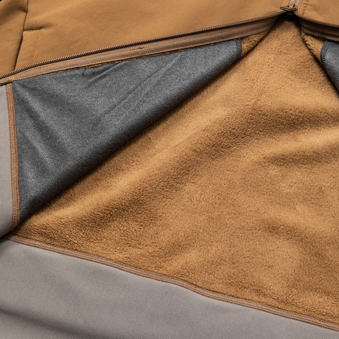 Brushed Lining Jog Hoodie / Coyote