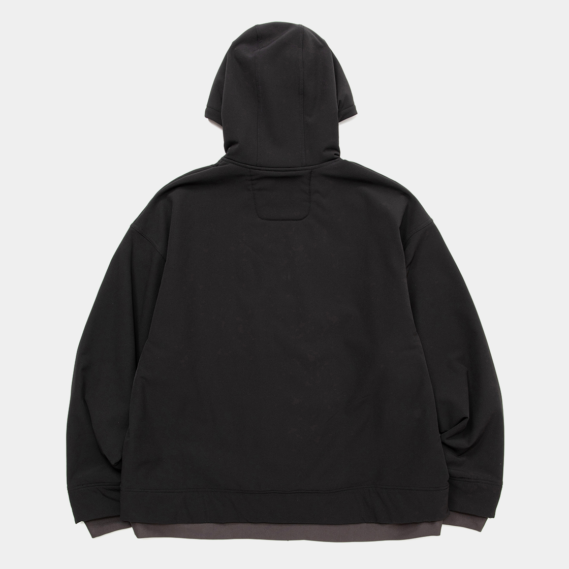Brushed Lining Jog Hoodie / Off Black