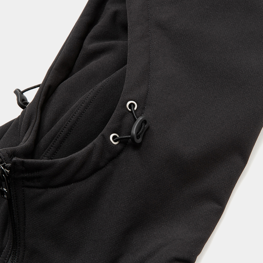Brushed Lining Jog Hoodie / Off Black
