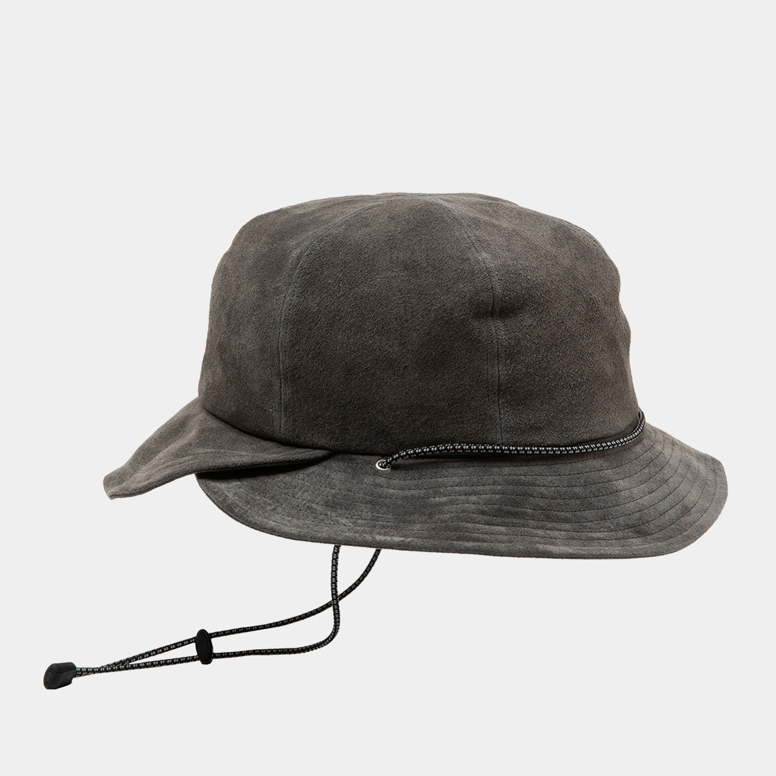 Suede Split Hat / Charcoal