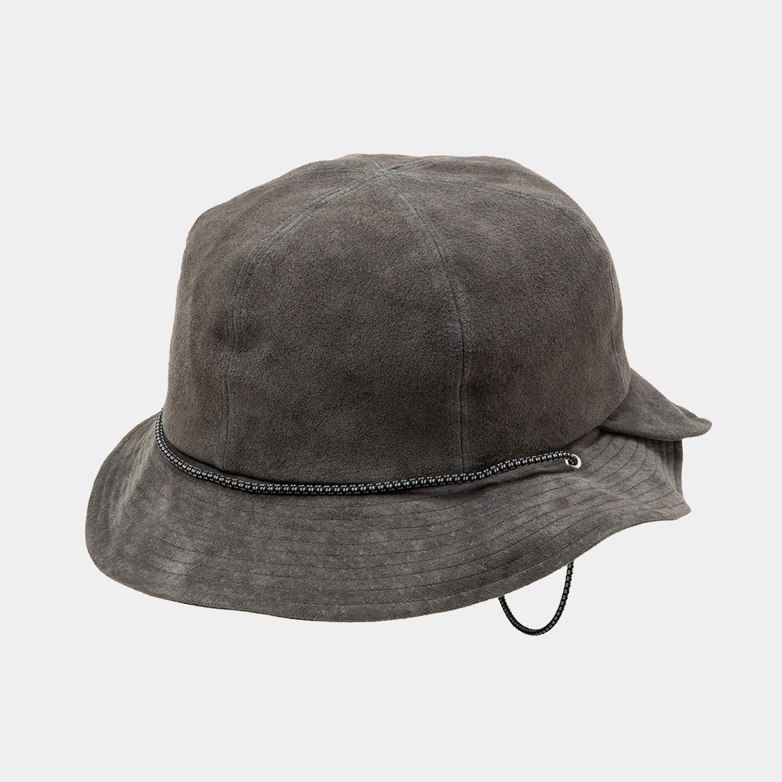 Suede Split Hat / Charcoal