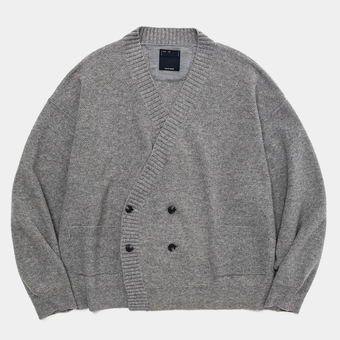 Double Knit Cardigan / Grey