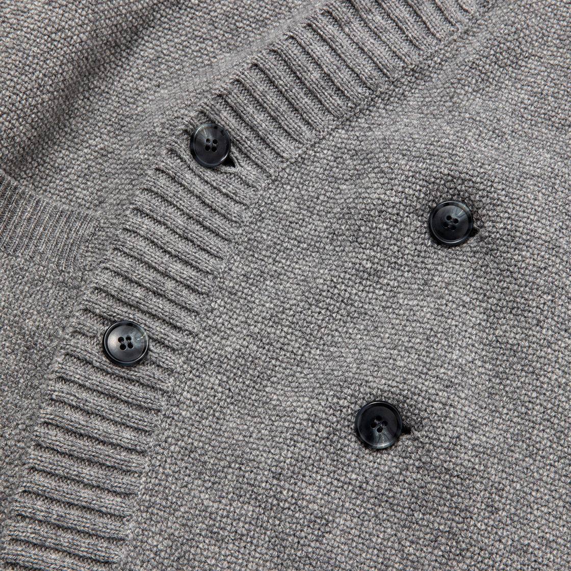 Double Knit Cardigan / Grey