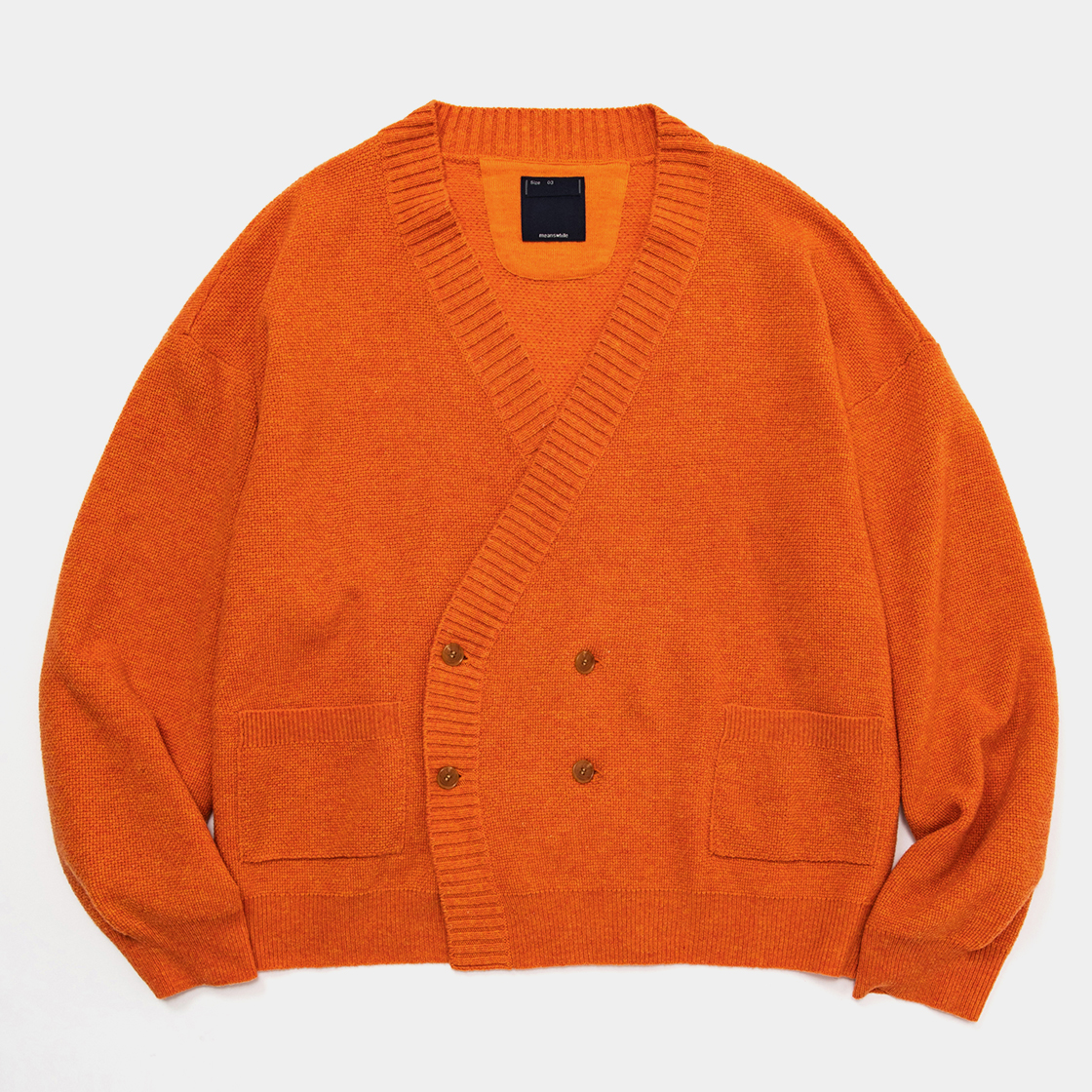 Double Knit Cardigan / Orange