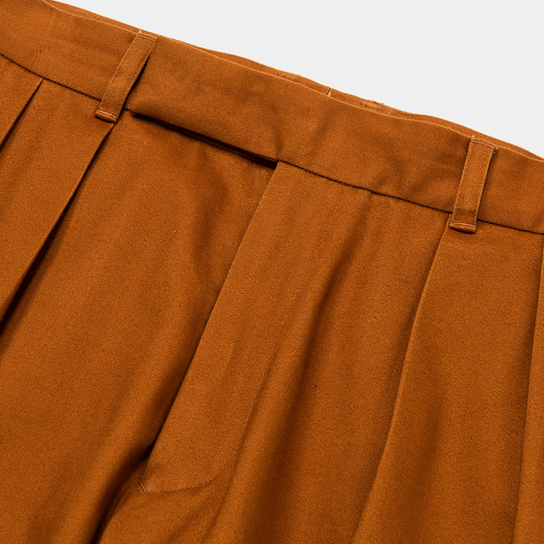 Satin Flannel Blur Trouser / Brown