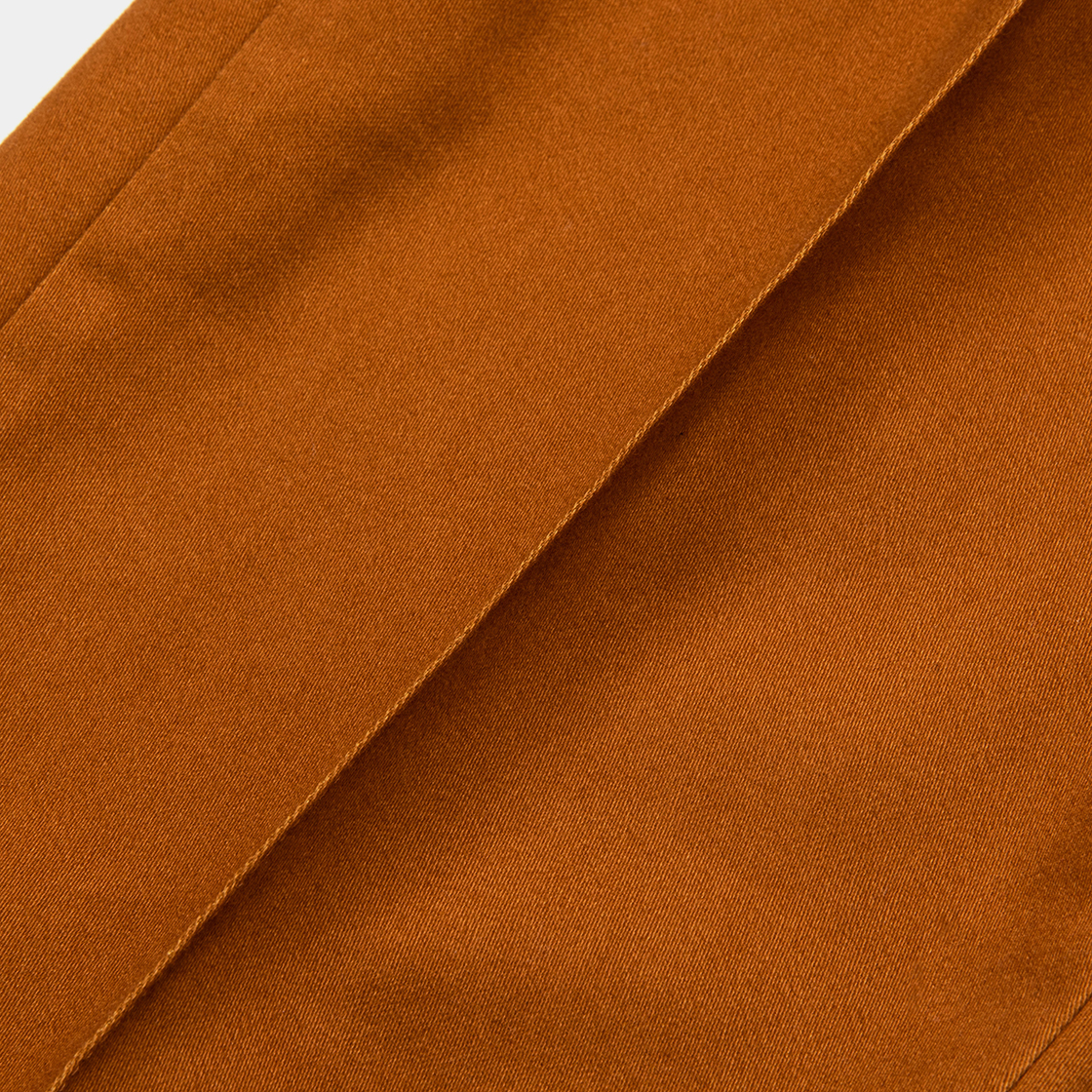Satin Flannel Blur Trouser / Brown