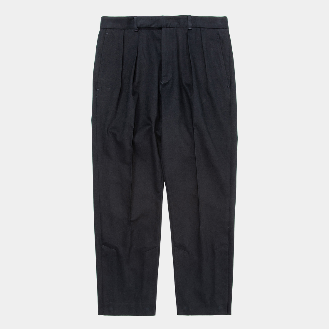 Satin Flannel Blur Trouser / Navy