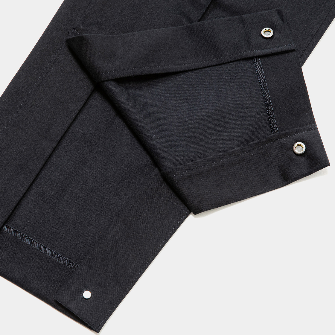Satin Flannel Blur Trouser / Navy