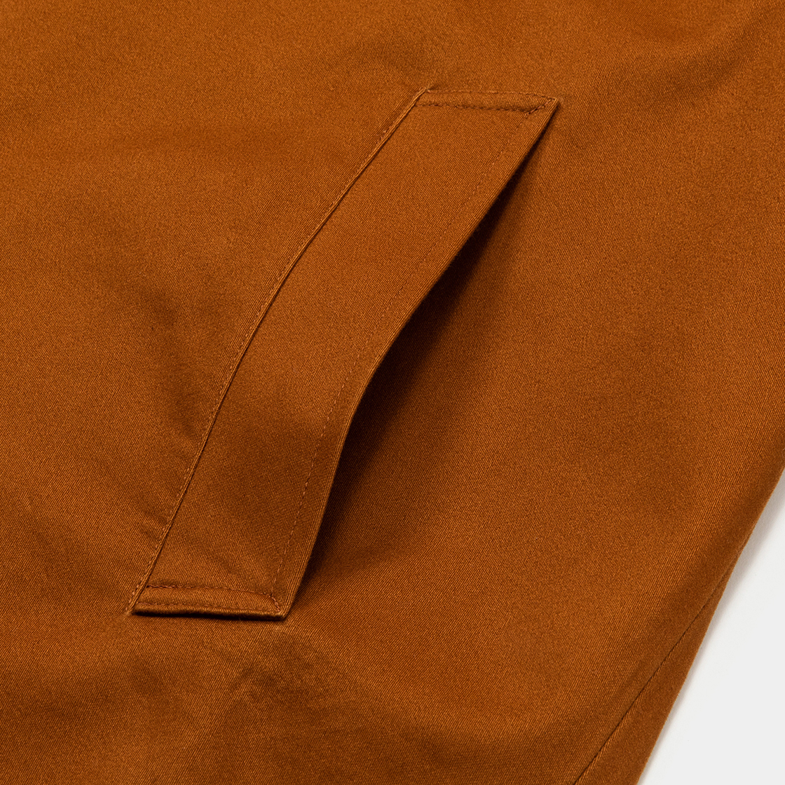Satin Flannel Over Short Coat / Brown