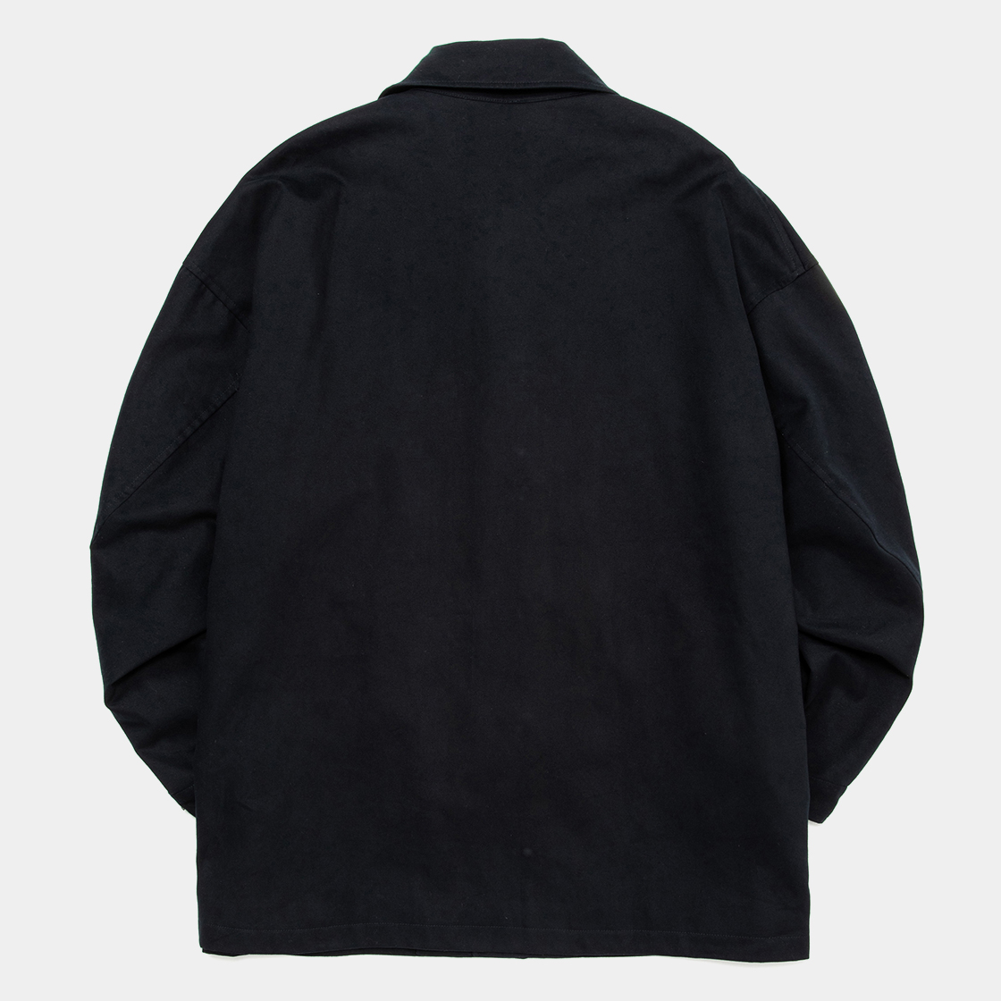 Satin Flannel Over Short Coat / Navy