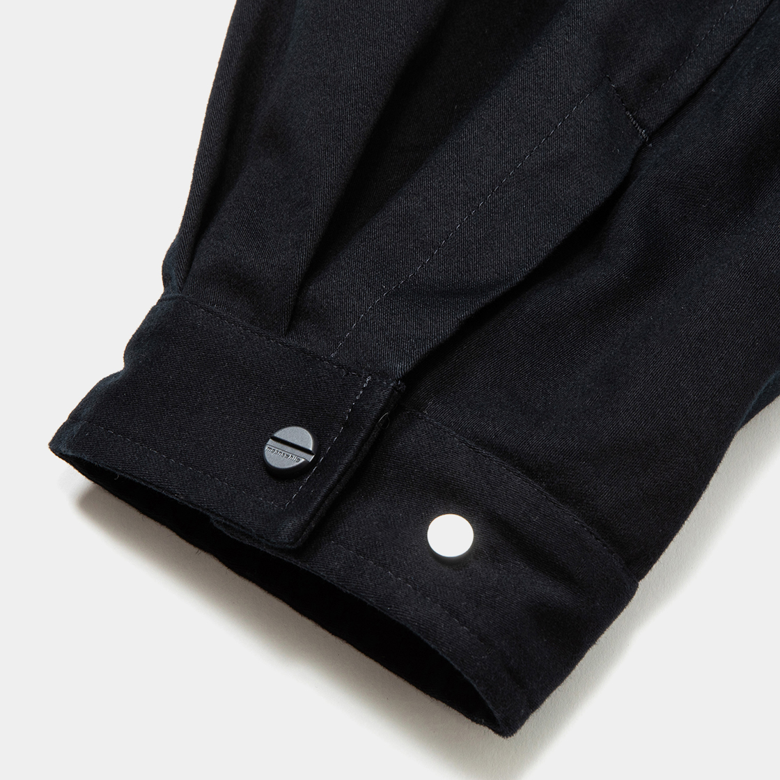 Satin Flannel Over Short Coat / Navy