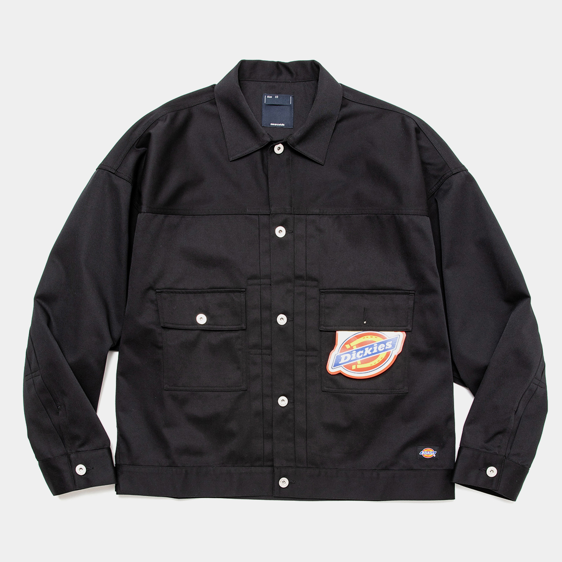 Pleated Sleeve Blouse×Dickies® / Black