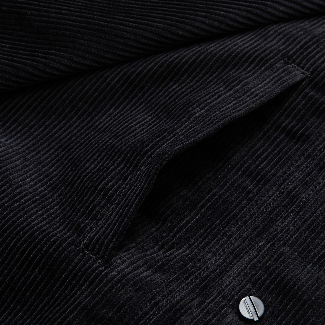 Corduroy Big Flap Blouson / Off Black