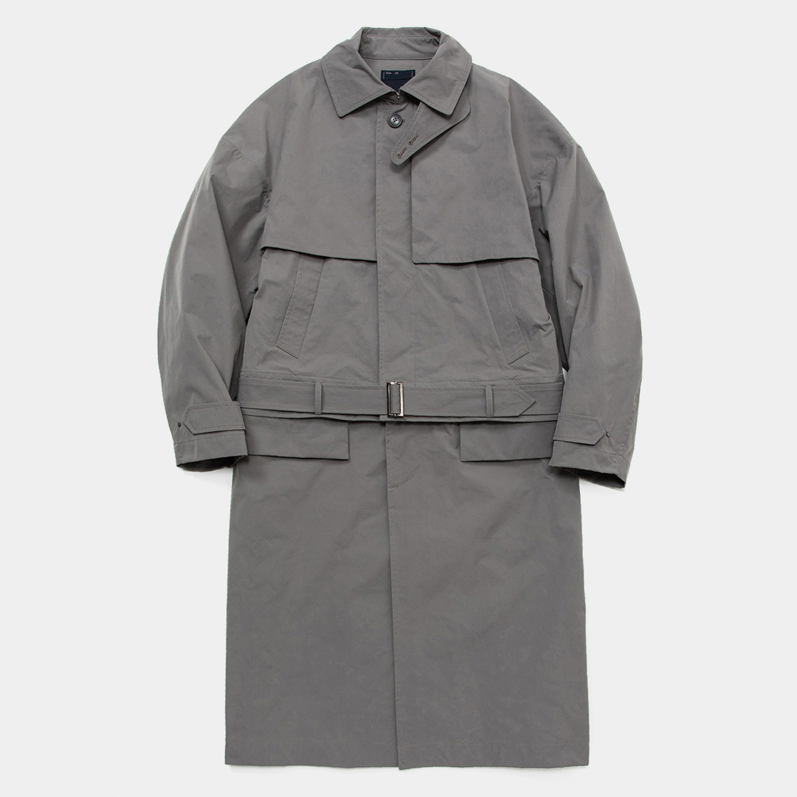 Crisp Split Overcoat / Grey