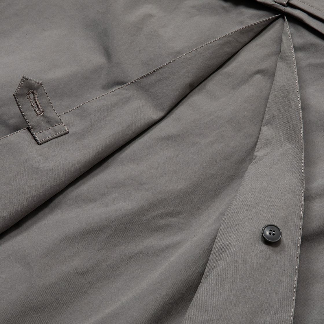 Crisp Split Overcoat / Grey