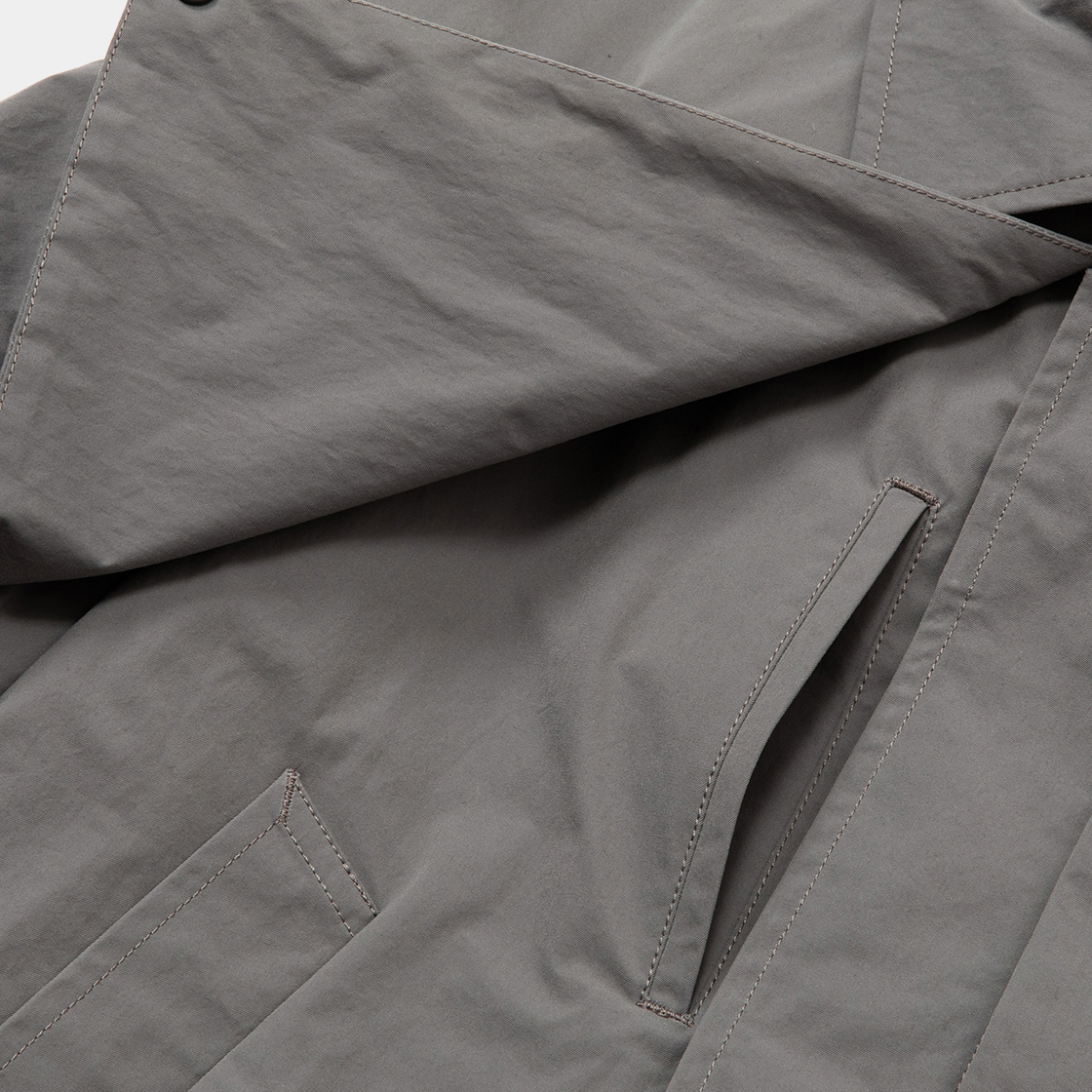 Crisp Split Overcoat / Grey