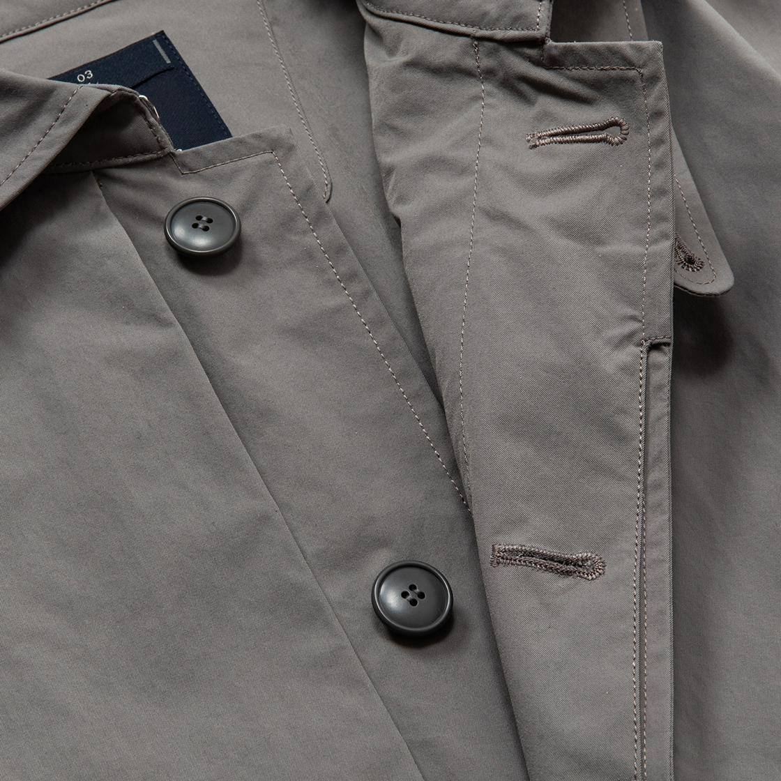 Crisp Split Overcoat / Grey