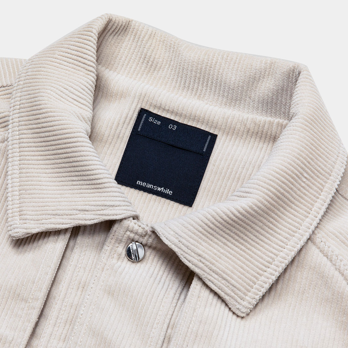 Corduroy Big Flap Blouson /  Off White