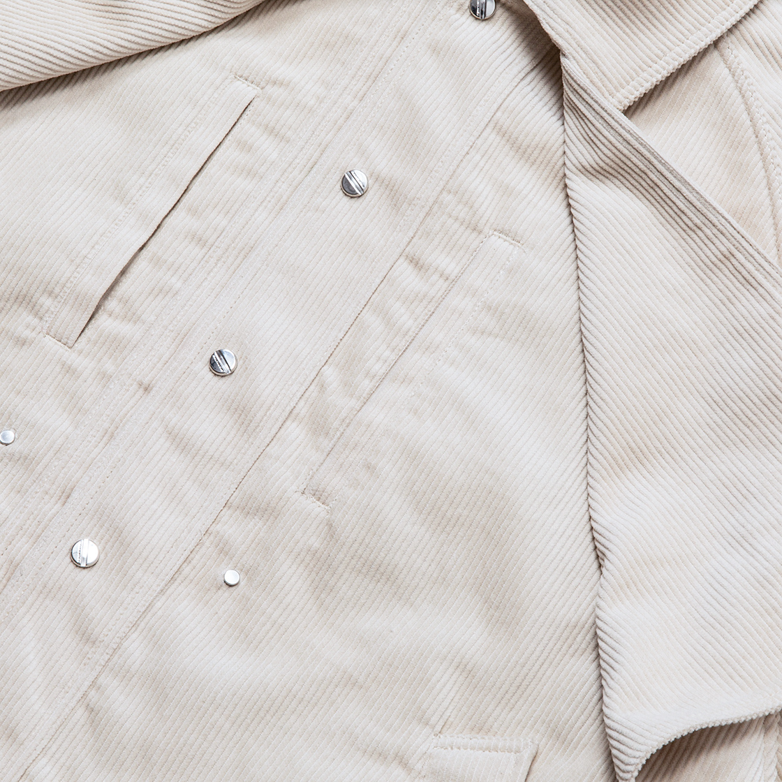 Corduroy Big Flap Blouson /  Off White