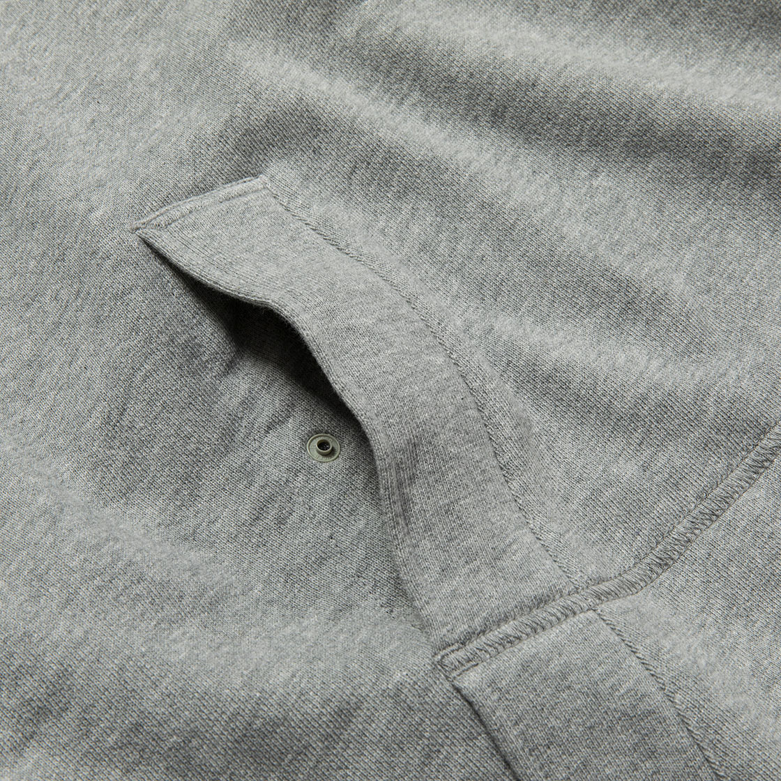 Half Zip Hoodie / Heather Grey