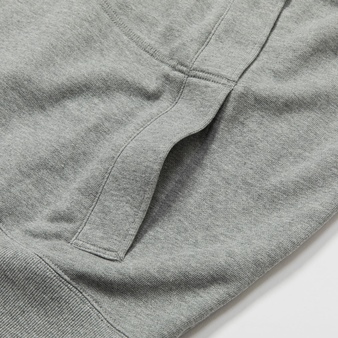 Half Zip Hoodie / Heather Grey