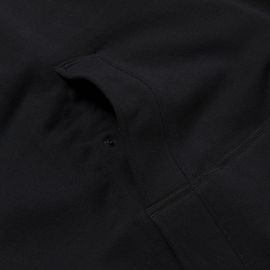 Half Zip Hoodie / Off Black