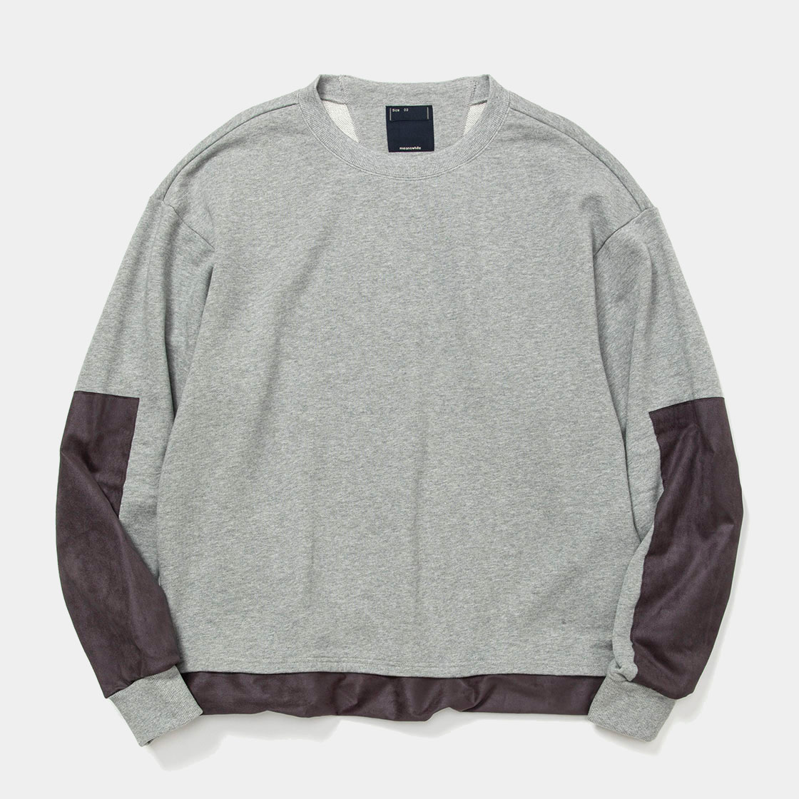 Imitation Suede Sweatshirt / Heather Grey