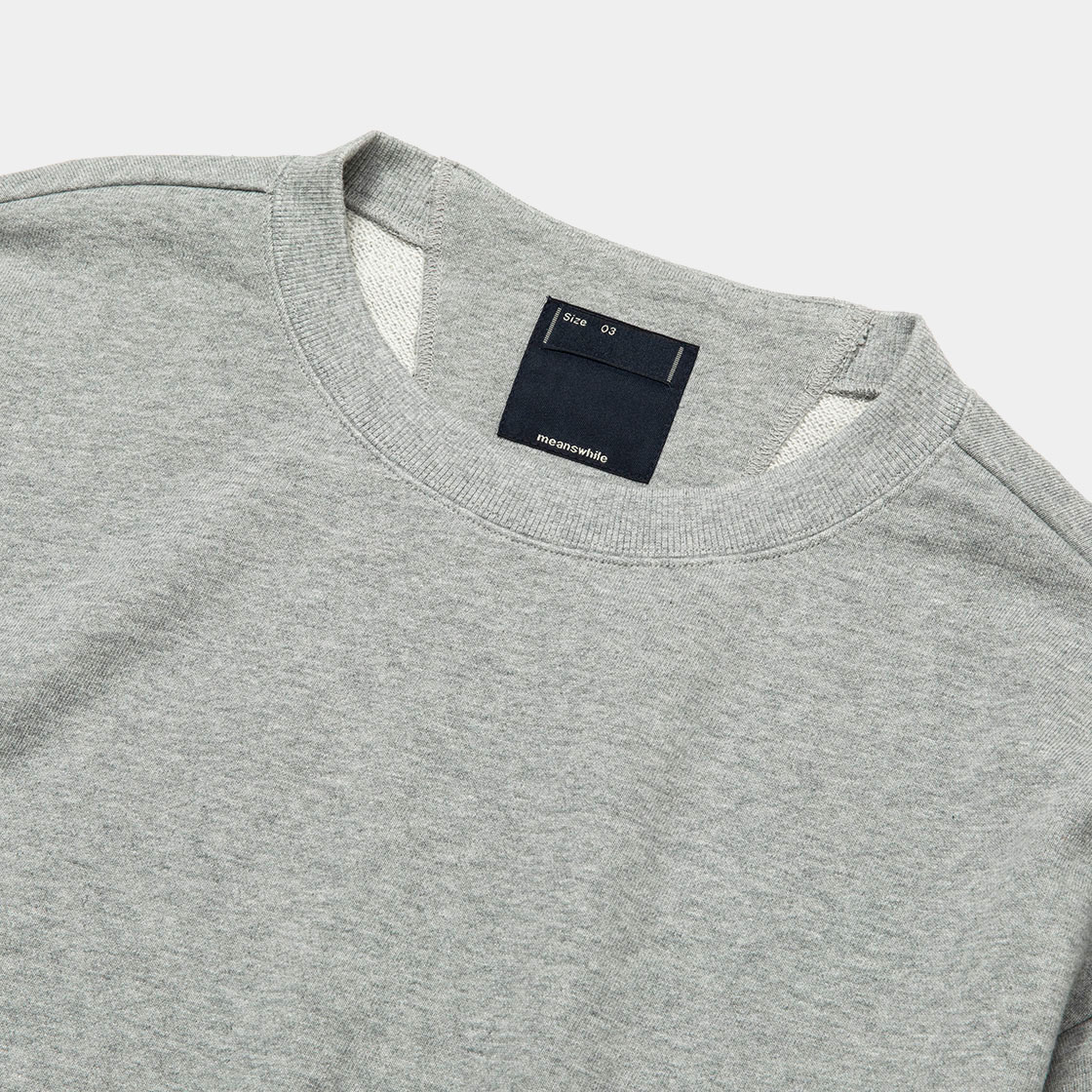 Imitation Suede Sweatshirt / Heather Grey