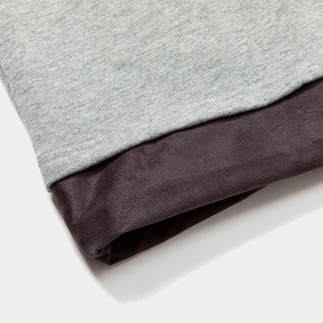 Imitation Suede Sweatshirt / Heather Grey