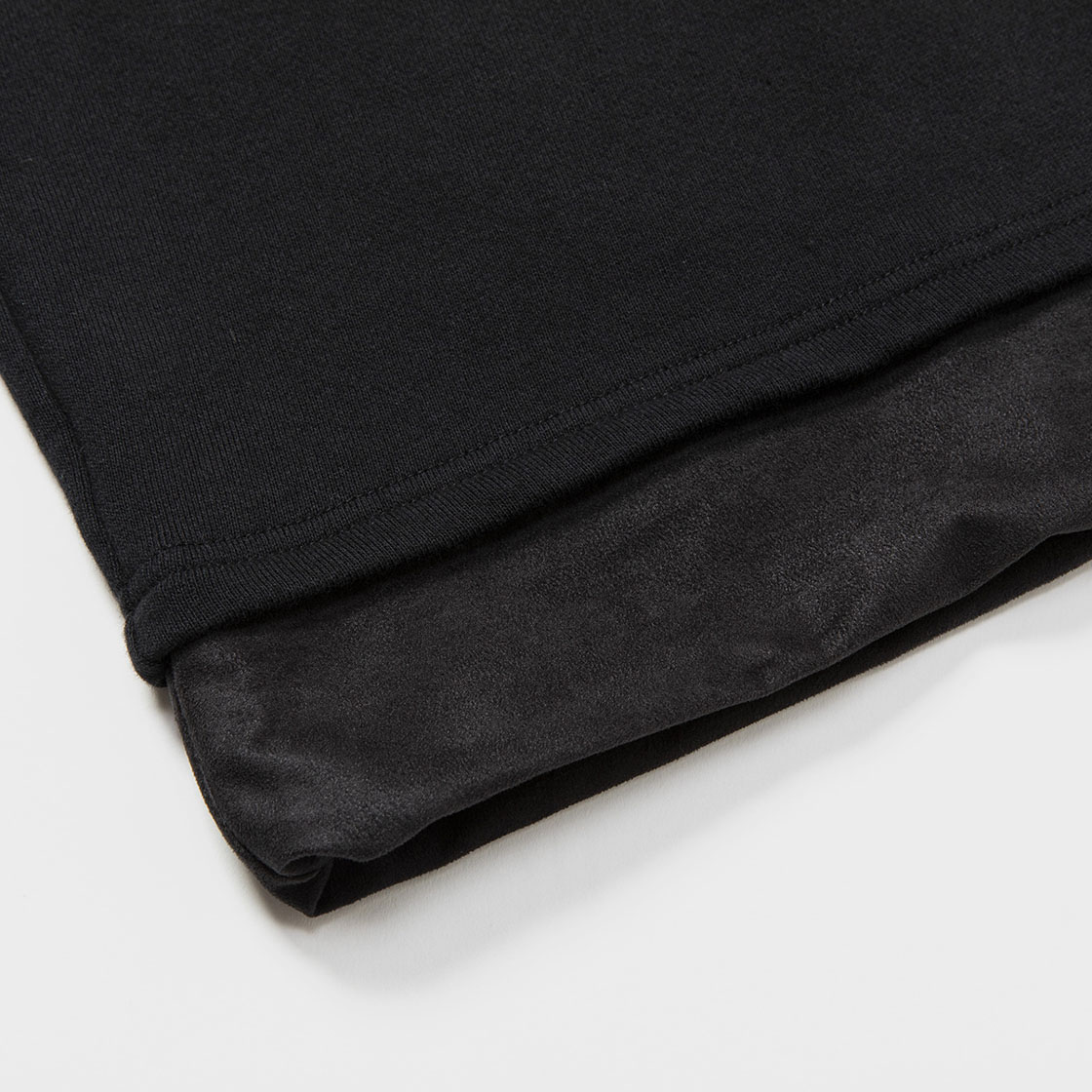 Imitation Suede Sweatshirt / Black