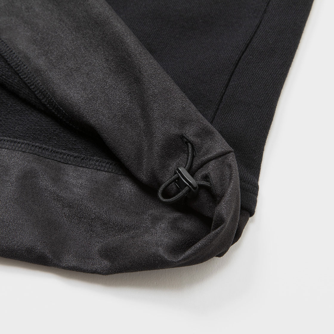 Imitation Suede Sweatshirt / Black