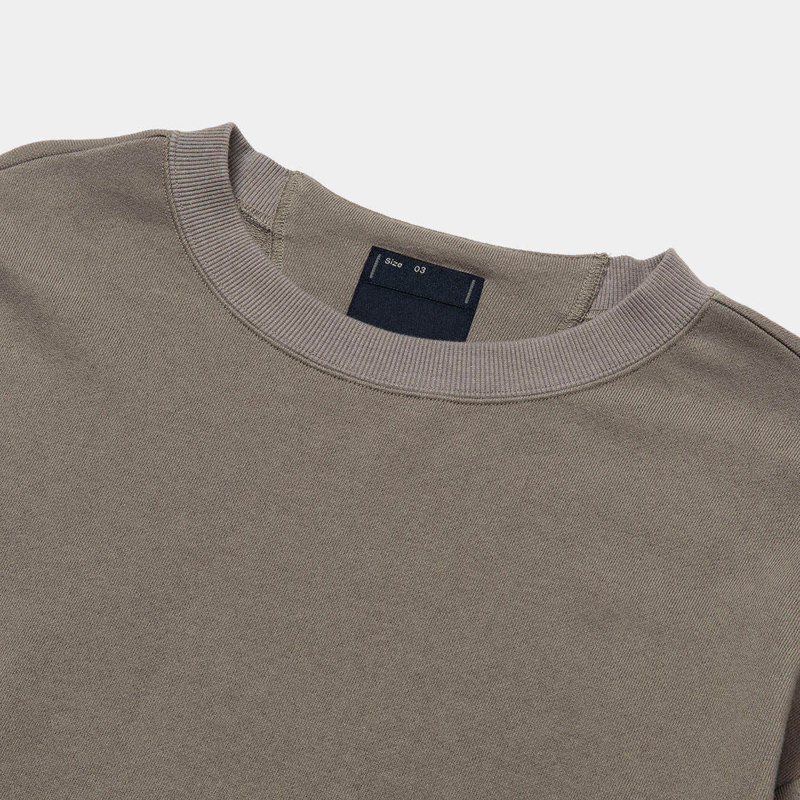 Imitation Suede Sweatshirt / Grey